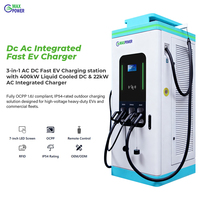 Station de recharge rapide pour véhicules électriques intégrée CCS1 CCS2 GBT CHAdeMO 400 kW DC 22 kW AC avec 3 connecteurs