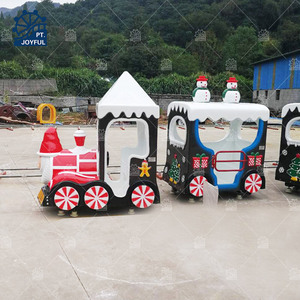 รถไฟไฟฟ้าขนาดเล็กสำหรับเด็กเครื่องเล่นสวนสนุกชุดรูปแบบคริสต์มาส - Product Image 3