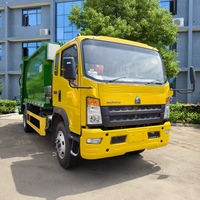 Camion de collecte des déchets de moyenne capacité Hao-WO Hanjiang 4x2 10CBM avec compacteur hydraulique, Euro 5 Euro 6