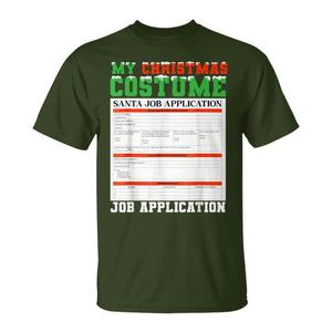 T-shirt drôle de Noël « Mon costume de Noël » pour application d'emploi de Père Noël - Product Image 1