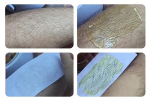 แว็กซ์กำจัดขนสูตรน้ำผึ้งสำหรับขาและผิวกาย ยี่ห้อบิวตี้ซาลอน โปรเฟสชั่นแนล  ผสมว่านหางจระเข้และกุหลาบ  ไม่เจ็บ  นุ่มละลาย  บรรจุกระป๋อง - Product Image 5