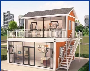 Skyline sang trọng 20ft Modular prefab container khách sạn biệt thự Dễ dàng lắp ráp cửa hàng làm bánh sandwich Thiết kế bảng điều khiển từ Trung Quốc - Product Image 2
