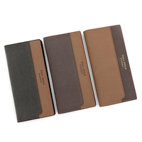 Dompet Pria Korea Model Baru Sederhana, Anti Air, Bahan Polyester, Motif Embos, Penjepit Uang, Kapasitas Besar, Banyak Slot Kartu
