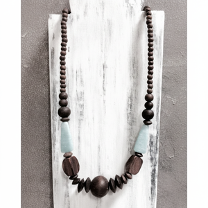 Collar de madera y concha de coco Tropical Vibe, cajas artesanales de madera hechas a mano, carteles de pared - Product Image 1