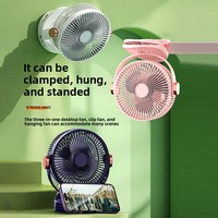 Clip Petit ventilateur de bureau Chargement USB Silencieux et pratique Bureau de 8 pouces Peut clipser Petit ventilateur