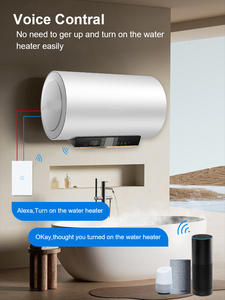 <span class=keywords><strong>Calentador</strong></span> eléctrico de agua caliente instantáneo sin tanque 15A doble Polo/doble tiro táctil Tuya WiFi termostato de interruptor de caldera inteligente - Product Image 5