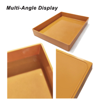 40.5x30.5x5cm Plateau en Resine ABS Exposition Epais Antiderapant Coin Arrondi Supermarche Viande Charcuterie Fruit