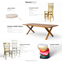 Ensemble de tables pliantes en bois de pin pour l'extérieur, design rustique, meubles de salle à manger pour mariage, fête, événement