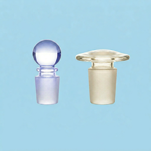 Tapón de Vidrio Borosilicato con Cabeza Plana, Tapón Sólido para Botellas de Reactivos de Laboratorio, Vidrio Borosilicato 3.3, Suministros de Laboratorio Químico - Product Image 1