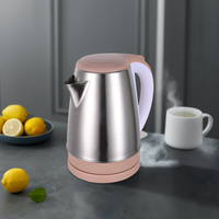 Bouilloire électrique sans fil en acier inoxydable de nouvelle conception, 1,8 L, 1500 W, avec certification CE CB pour la maison, l'hôtel et l'extérieur