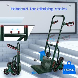 Carretilla de Mano Plegable de 6 Ruedas Personalizable, de Aluminio/Acero, para Subir Escaleras, para Carga Pesada - Product Image 2