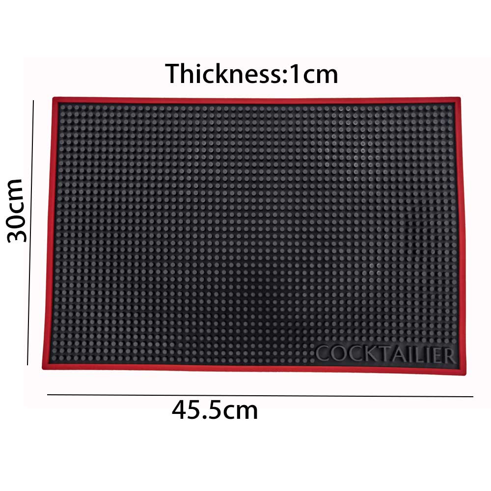 45.5x30.5x1cm red edge bar mat