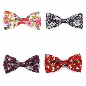 Cravatte Mens del Commercio All'ingrosso Floreale Del Legame Del Fiore Fabbricazione Pre Legato Shengzhou Cotone Bowtie - Product Image 1