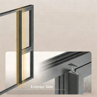 Ventana Abatible de Aluminio con Doble Acristalamiento, Aislamiento Térmico y Protección Contra la Lluvia, Estándar Australiano, de Foshan