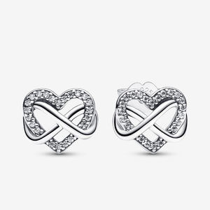 925 <b>Sterling</b> <b>Silver</b> Gold Plated Romantic <b>Heart</b> Zircon Claw Set Stud <b>Earrings</b> Third Party Certified Fashion Women Wedding - Product Image 3