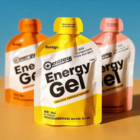 Sac de gel énergétique liquide en aluminium personnalisé avec impression numérique en forme de bouteille pour la nutrition sportive