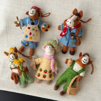 Nouveau porte-clés mignon en feutre en forme de cheval, breloque de sac, porte-clés de cheval pour différentes professions, pour l'Année du Cheval, cadeau pour elle