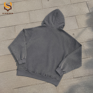 Fabricants de vêtements OEM – Sweat à capuche épais 500 g/m² en molleton bouclette, coupe décontractée, 100 % coton, pour hommes - Product Image 2