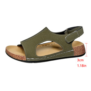 Women Large Wedge Sandals European and American Summer New Thick Sole Hollow <b>Magic</b> <b>Tape</b> Beach Sandals Wholesale - Product Image 6