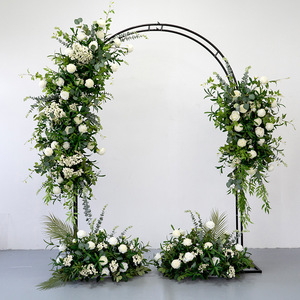 Arco de flores de seda estilo bohemio de LANJO Wholesale para decoración de bodas, arreglos de fondo con arco de flores artificiales. - Product Image 6