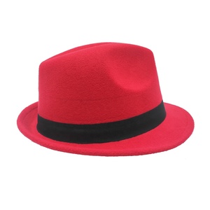 Sombrero Fedora <span class=keywords><strong>rojo</strong></span> Logotipo <span class=keywords><strong>de</strong></span> impresión <span class=keywords><strong>de</strong></span> fábrica <span class=keywords><strong>de</strong></span> China Cinta Sombrero Fedora <span class=keywords><strong>de</strong></span> <span class=keywords><strong>fieltro</strong></span> <span class=keywords><strong>de</strong></span> lana roja - Product Image 3