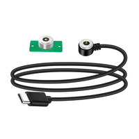 12V 3A tipo C a macho conector magnético de ángulo recto redondo Cable de carga rápida con PCB