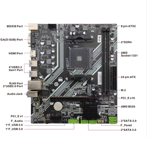 Tarjeta Madre B550 ATX, 2 * DDR4 AM4 1311, Compatible con AMD Ryzen 3000/4000/5000, Directo de Fábrica - Product Image 2