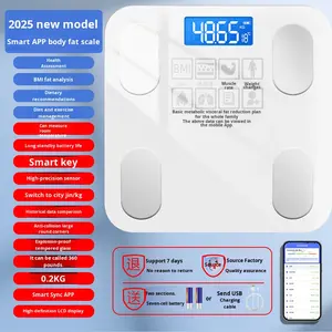 Báscula Digital Inteligente <span class=keywords><strong>de</strong></span> IMC con Electrodos, Analizador <span class=keywords><strong>de</strong></span> <span class=keywords><strong>Grasa</strong></span> <span class=keywords><strong>Corporal</strong></span> <span class=keywords><strong>de</strong></span> Vidrio, Tecnología ITO, Funciona con Electricidad, Índice <span class=keywords><strong>de</strong></span> <span class=keywords><strong>Masa</strong></span> <span class=keywords><strong>Corporal</strong></span>, 180 kg, para Baño - Product Image 6