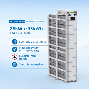 Batería de Alto Voltaje LiFePO4 Apilable, DC 200V-1000V, 100kWh 50kWh, Almacenamiento de Energía Doméstica, Batería BYD Blade, Sistema de Energía Solar - Product Image 1
