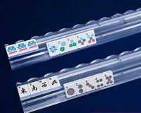Poussoirs et supports de Mahjong américains, 4 pièces, ensemble de règles de poussoir de Mahjong en acrylique, arrangeur professionnel de tuiles de Mahjong