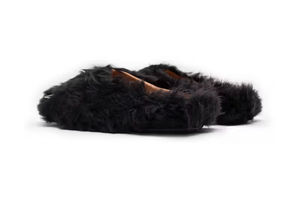 Pantofole a Forma di Orso Teddy in <span class=keywords><strong>Peluche</strong></span> Morbido e Peloso, <span class=keywords><strong>Ciabatte</strong></span> con Zampa d'Orso Nero per Uomo e Donna - Product Image 4