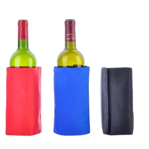 Enfriador de botellas de Gel líquido, bolsa enfriadora de vino portátil, paquete de Gel de hielo, cesta fresca de alimentos, champán, personalizado, 300g