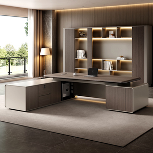 Custom Modern Large <b>Office</b> Furniture Luxury Boss <b>Desk</b> <b>Office</b> <b>Desk</b> and Chair <b>Wooden</b> Executive <b>Office</b> Table - Product Image 2
