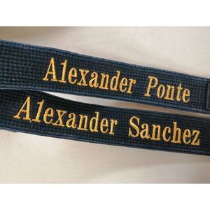 Ceintures de maître d'arts martiaux de broderie de logo personnalisé ceinture noire de haute qualité approuvée par le Taekwondo mondial - Product Image 5