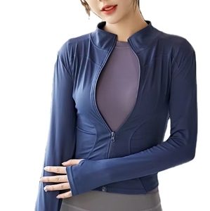 Cross Border Hot Selling New 2025 Women's Yoga Clothes Long Sleeved Sunscreen Tight Yoga Fitness Clothes Sports Top