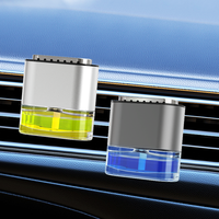 Diffuseur d'air frais pour voiture en métal massif miniature de luxe écologique en gros avec flacon vide argenté pour la ventilation de la voiture