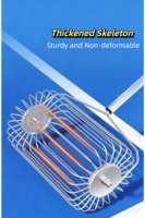 Ramasseur de balles de tennis de haute qualité épaissi, portable, à rouleaux, rétractable, pour un ramassage rapide, en acier inoxydable