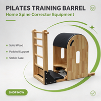 MJD M301A Pilates Ladder Barrel en bois de chêne, durable, écologique, sûr, portable, équipement de fitness et de santé, boîte en bois pour studio de Pilates
