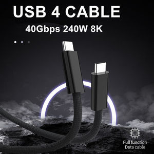 Usb4 đồng trục sét USB C tốc độ nhanh 40Gbps Sạc Cáp 5A Sạc nhanh nylon bện PD Cáp - Product Image 5