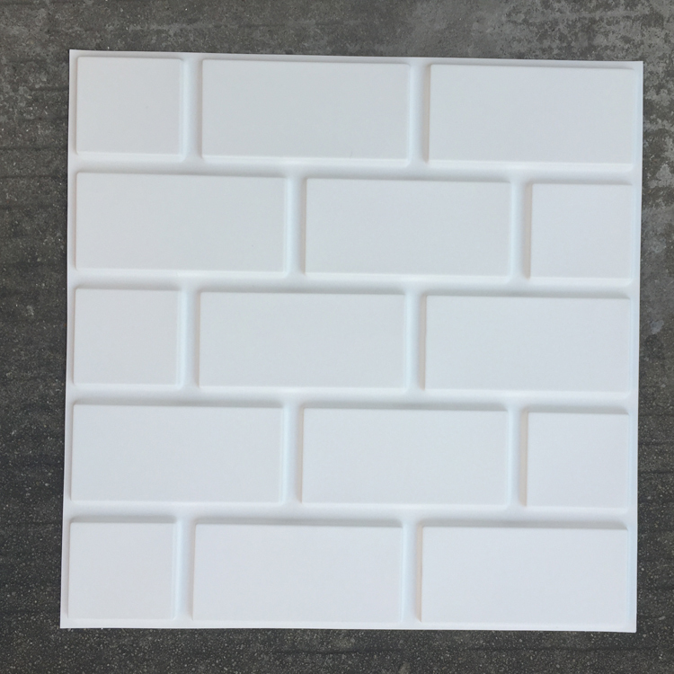 Wall Panels Designs 3D Board for Interior Wall Decoration Brick Design Pvc White Brick of 3D Effect Building Material PVC HJ0001