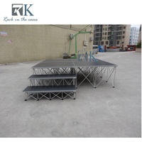 Scène extérieure en aluminium, scène en contreplaqué imperméable pour concert en plein air, spectacle en place publique