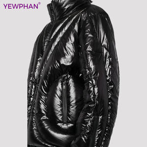 Chaqueta blanca de plumón con logotipo personalizado de Stitch, tela de poliéster reciclado de ganso, chaqueta acolchada impermeable para <span class=keywords><strong>hombre</strong></span> de alta calidad - Product Image 3