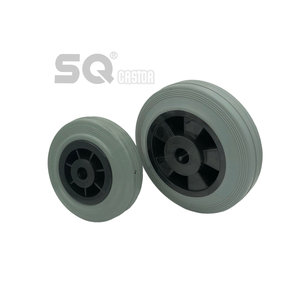 7 "رمادي مطاط أمتعة المطار ، عجلة Castor TPR Wheels ، عربة ترولي يدوية للمطار - Product Image 1