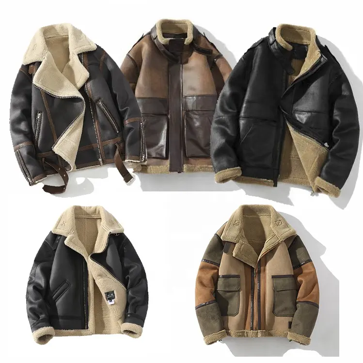 2023 Bomber baseball jacket custom Winter wool leather Mens Fur Leather Duffle oversize Coats Overcoat Leather fur Jackets