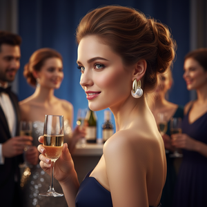 ตุ้มหูทรงเรขาคณิตทันสมัยของผู้หญิงเครื่องประดับทองเหลืองคุณภาพสูงชุบทองเพทายดีไซน์สามเหลี่ยมสำหรับงานปาร์ตี้ - Product Image 3