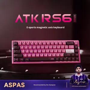 <span class=keywords><strong>Clavier</strong></span> <span class=keywords><strong>de</strong></span> jeu <span class=keywords><strong>haut</strong></span> <span class=keywords><strong>de</strong></span> <span class=keywords><strong>gamme</strong></span> ATK RS6 à axe magnétique mécanique, sans fil BT, programmable, non rétroéclairé, dédié aux e-sports, monomode - Product Image 2
