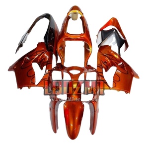 Carrosserie OEM pour <span class=keywords><strong>KAWASAKI</strong></span> <span class=keywords><strong>NINJA</strong></span> ZX9 ZX 9R 9 R <span class=keywords><strong>900</strong></span> CC ZX9R 98 99 47No.59 900CC ZX900 ZX-9R <span class=keywords><strong>1998</strong></span> 1999 Carénage d'injection noir orange - Product Image 1