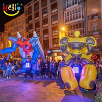 Énorme marionnette robot gonflable meilleure vente accessoires d'événement de défilé avec éclairage costume de monstre gonflable