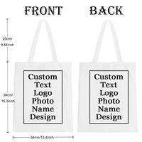 Sac fourre-tout en toile de coton longue, personnalisable avec logo, motif lettres, écologique, recyclé, réutilisable, certifié BSCI