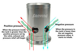 와인 탱크 용 식품 등급 스테인레스 스틸 위생 진공 호흡 밸브 안전 공기 방출 밸브 - Product Image 5